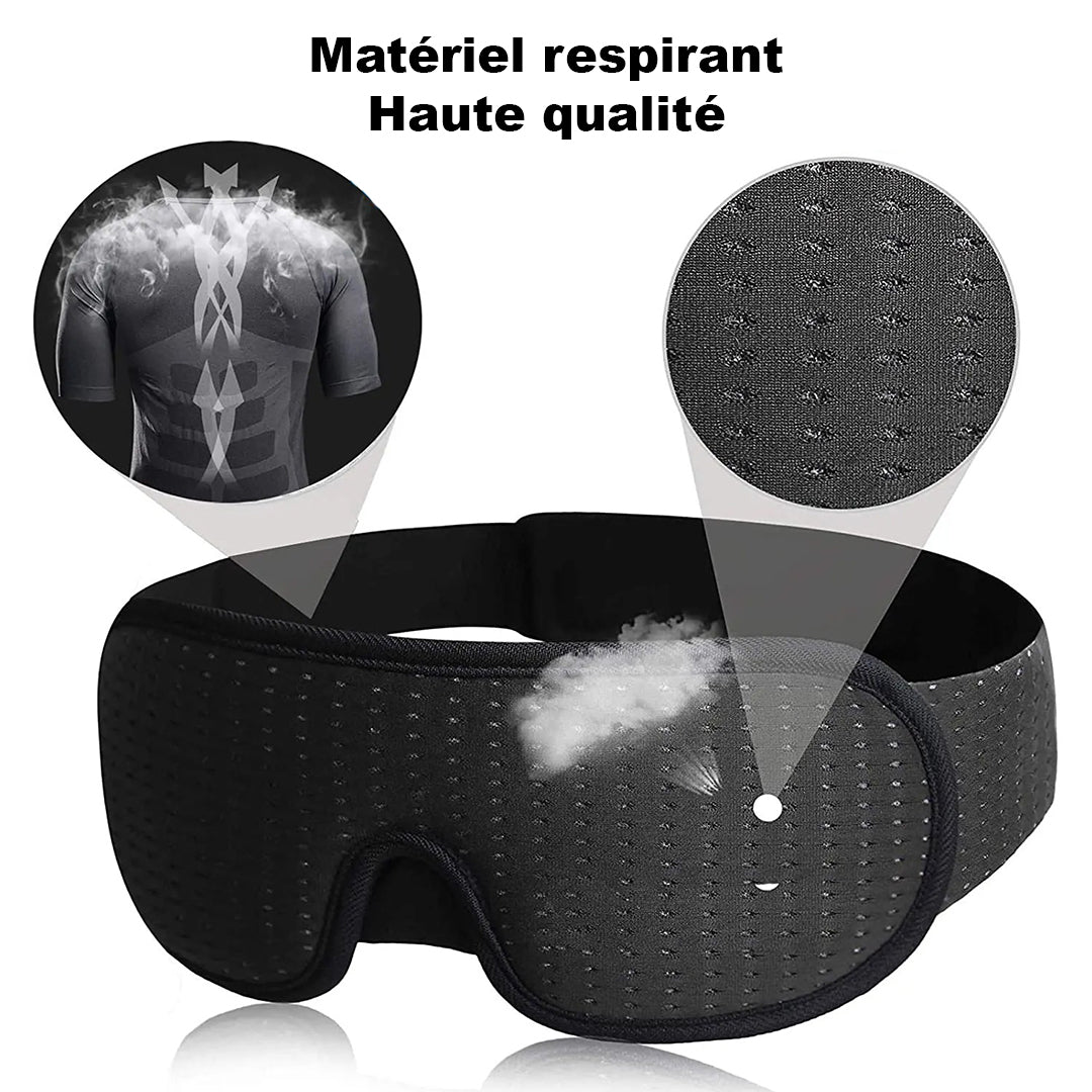 Masque de nuit Haute qualité réglable, opaque et confortable